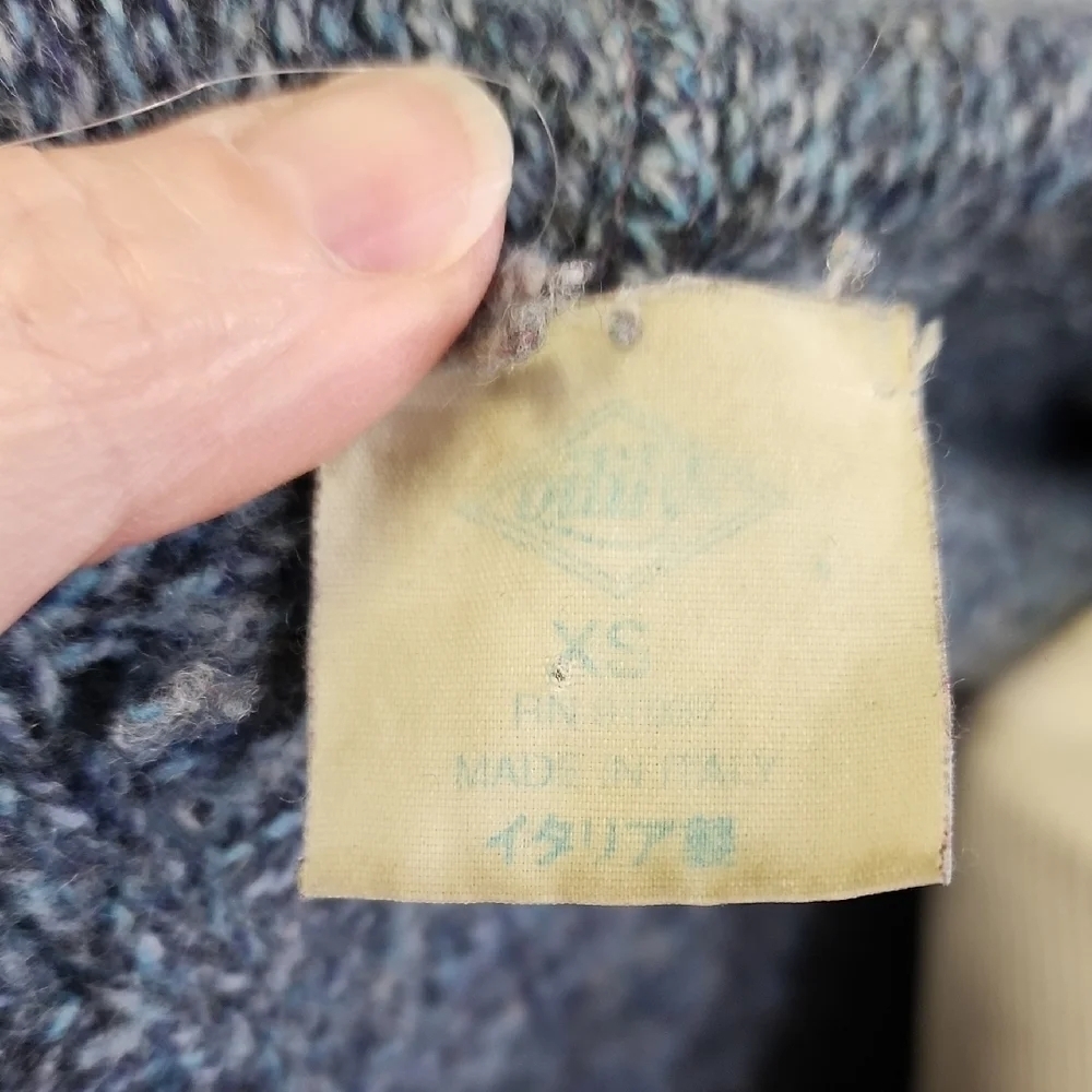 VTG OILILY WOOL Gray Zip-Up Hoodie SIZE XS - Picture 6 of 7